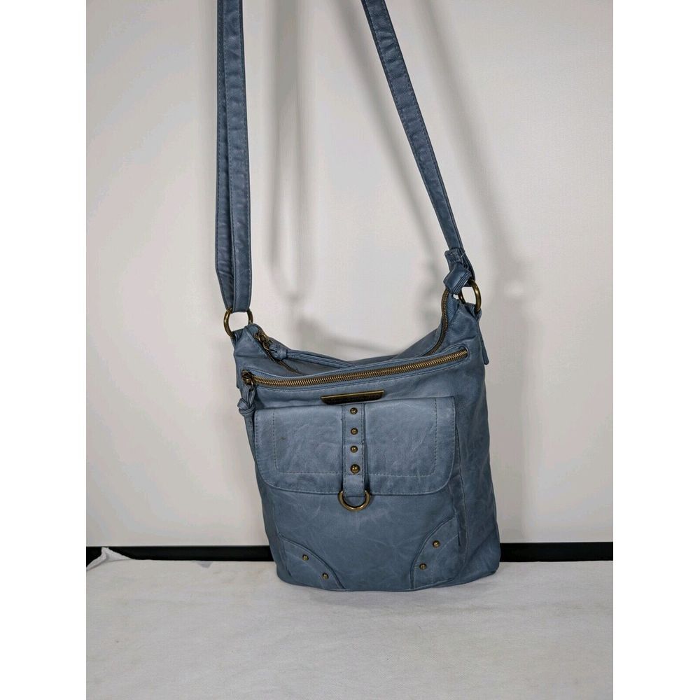Stone Mountain USA Purse Denim Blue Crossbody Shoulder Bag Handbag $59 MSRP